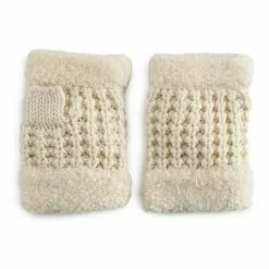 Women's Koolaburra By UGG Sherpa Knit Fingerless Gloves Ivory -Koolaburra by UGG shop unnamed file 1101