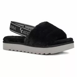 Koolaburra By UGG Fuzz'n II Women's Faux-Fur Sandals Black