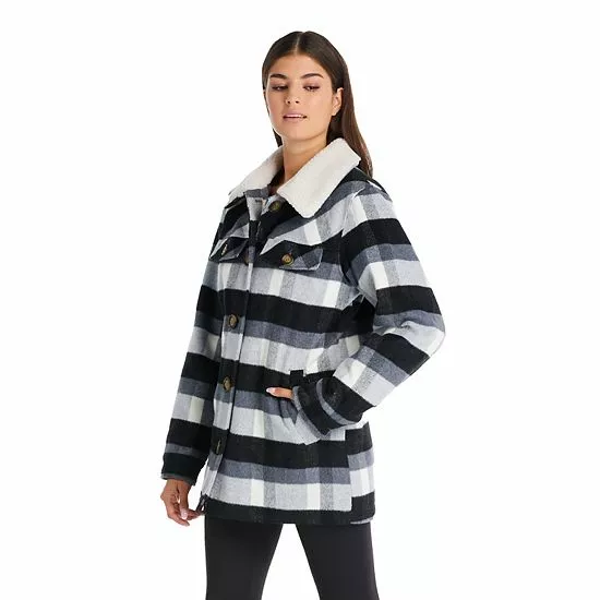 Women's Koolaburra By UGG Sherpa-Collar Shacket Green Dk G 3 Women's Koolaburra By UGG Sherpa-Collar Shacket Green Dk G - Image 3