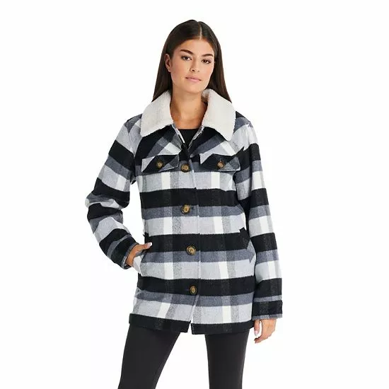 Women's Koolaburra By UGG Sherpa-Collar Shacket Green Dk G 5 Women's Koolaburra By UGG Sherpa-Collar Shacket Green Dk G - Image 5