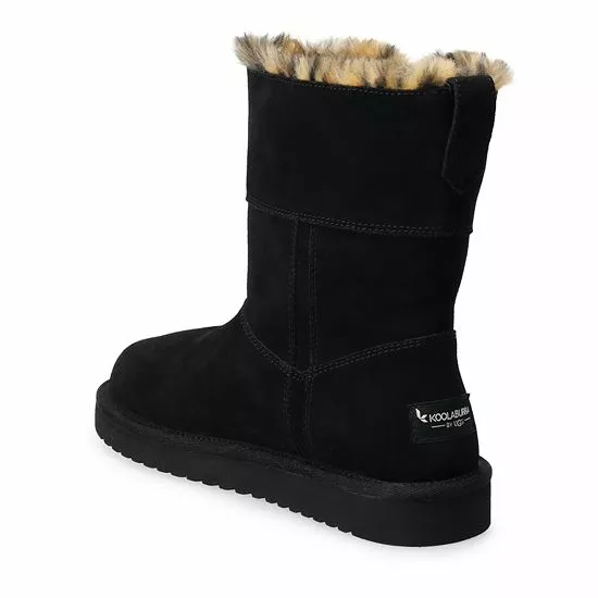 Koolaburra By UGG Aribel Women's Suede Winter Boots Black 3 Koolaburra By UGG Aribel Women's Suede Winter Boots Black - Image 3