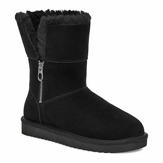 Koolaburra By UGG Aribel Women's Suede Winter Boots Black 8 Koolaburra By UGG Aribel Women's Suede Winter Boots Black - Image 8